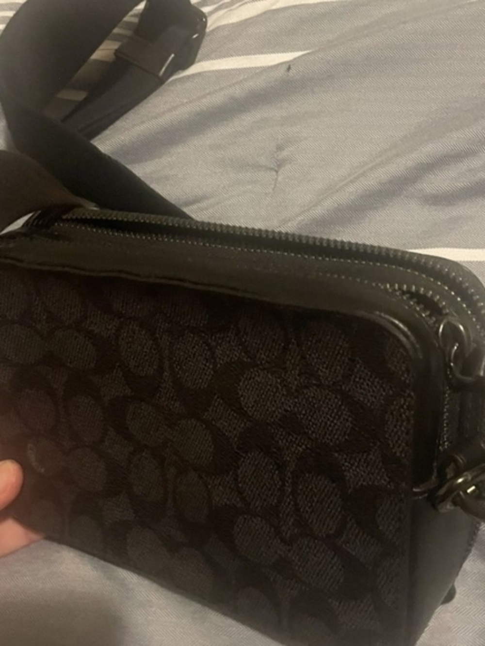 Coach Signature Crossbody Bag in Charcoal - Picture 2 of 9